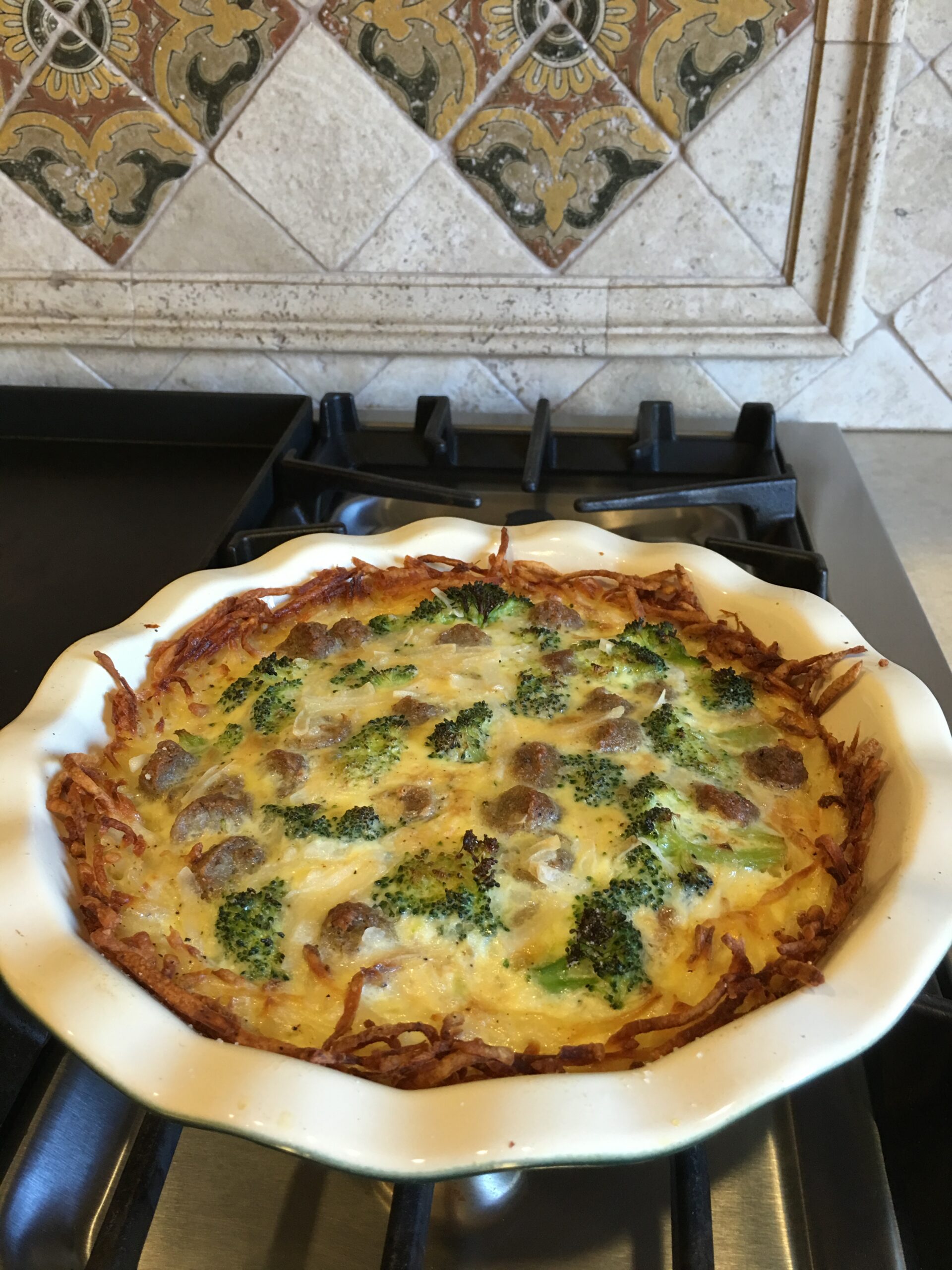Gluten Free Quiche with Hash Brown Crust recipe