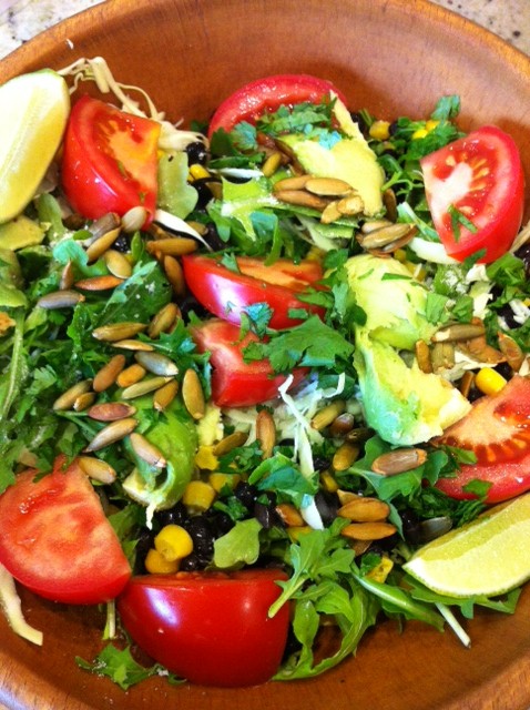 Black Bean, Corn, and Arugula Salad recipe