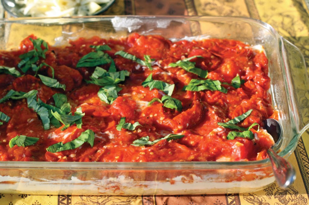 Gluten Free Polenta with Roasted Tomatoes and Mascarpone recipe