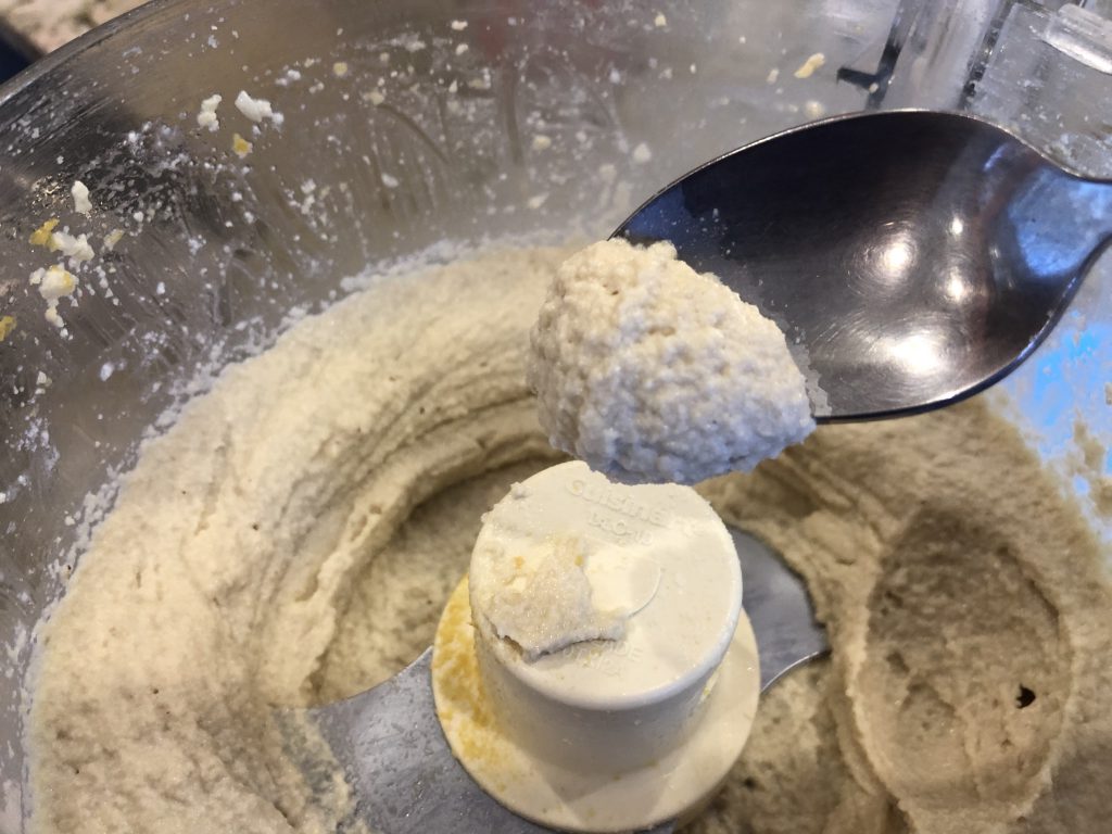The texture of the cashew cheese should be thick but not soupy